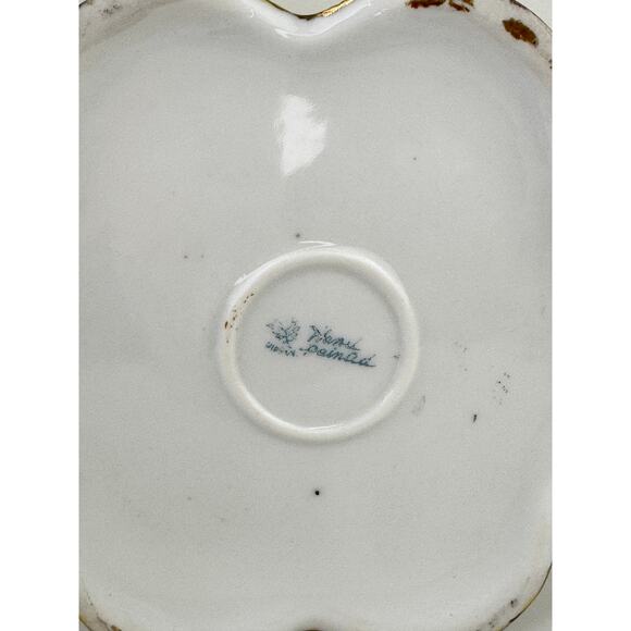 NIPON Porcelain Hand-Painted Chocolate Pot Pink Rose Gold Raised Beaded Gilt VTG - Picture 10 of 13